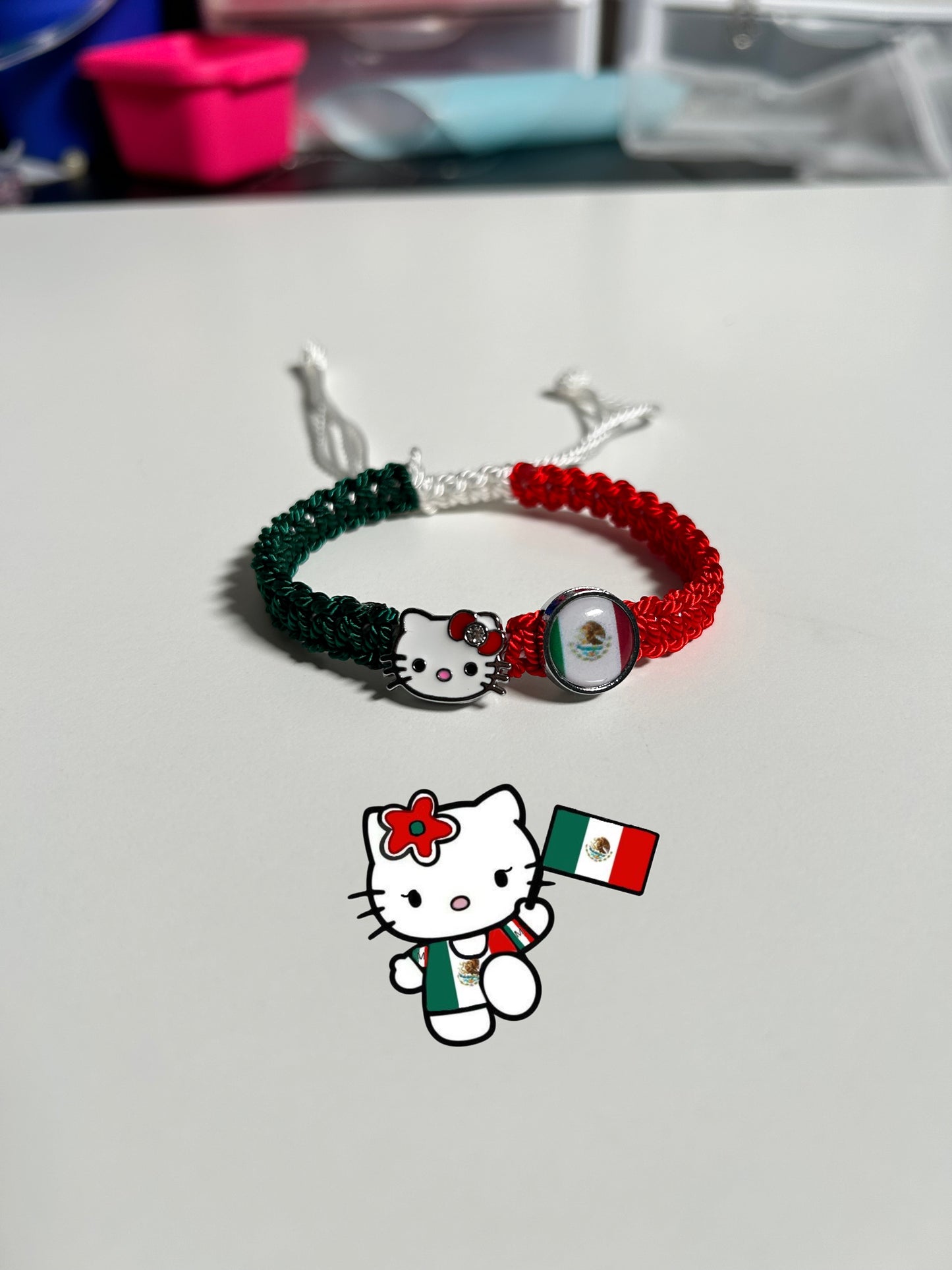 Hello Kitty Flag Handmade Bracelet