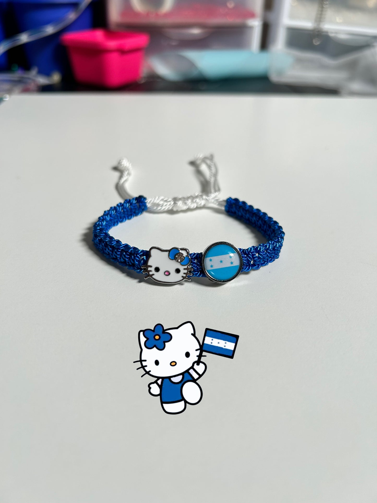 Hello Kitty Flag Handmade Bracelet