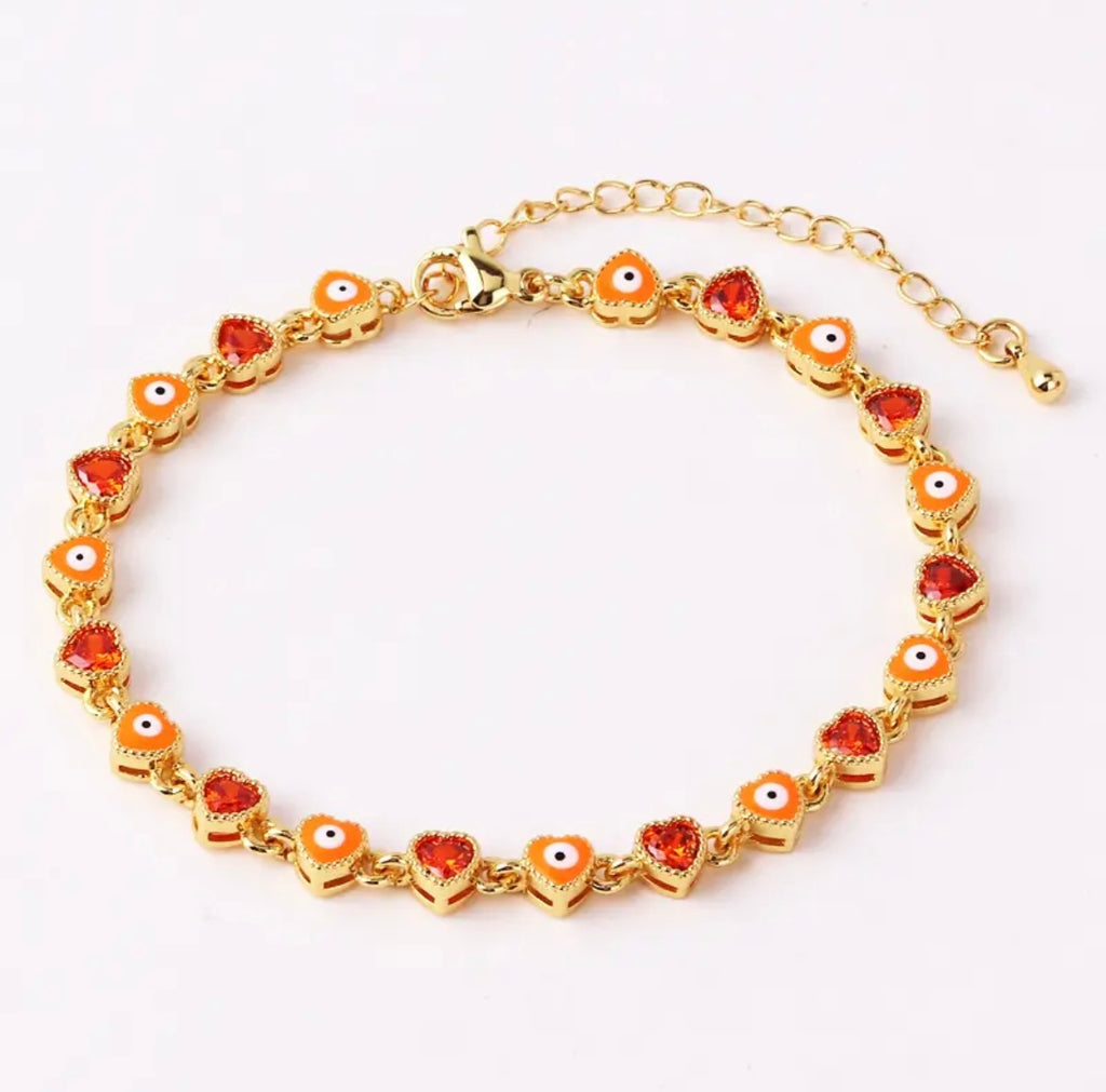 Pulsera corazón mal ojo
