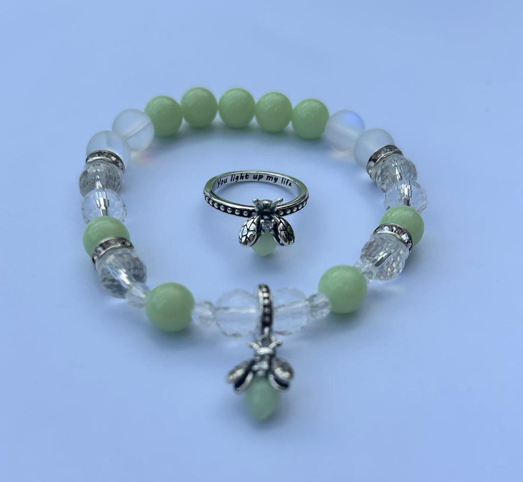 Juego de pulsera y anillo Evangeline y Ray