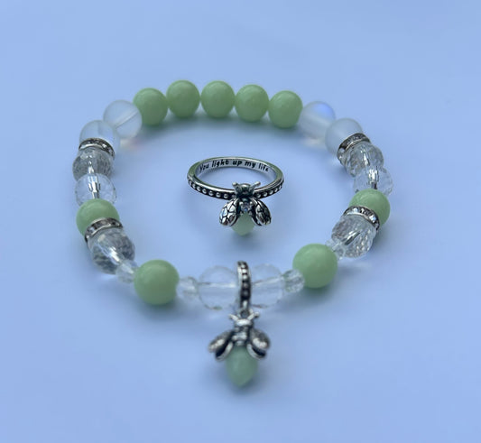 Juego de pulsera y anillo Evangeline y Ray
