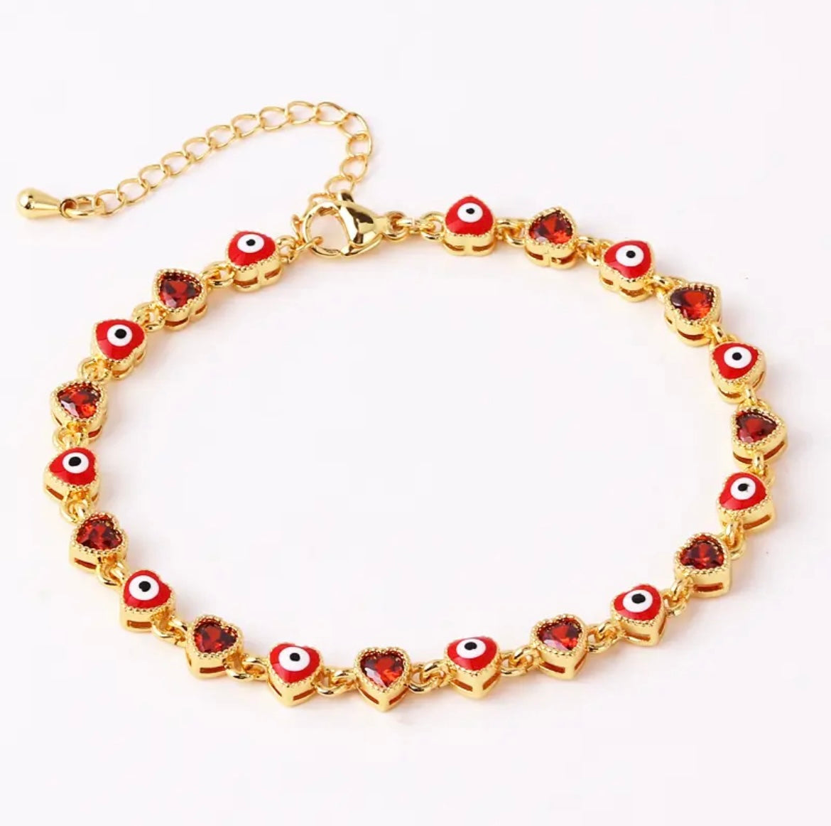 Pulsera corazón mal ojo