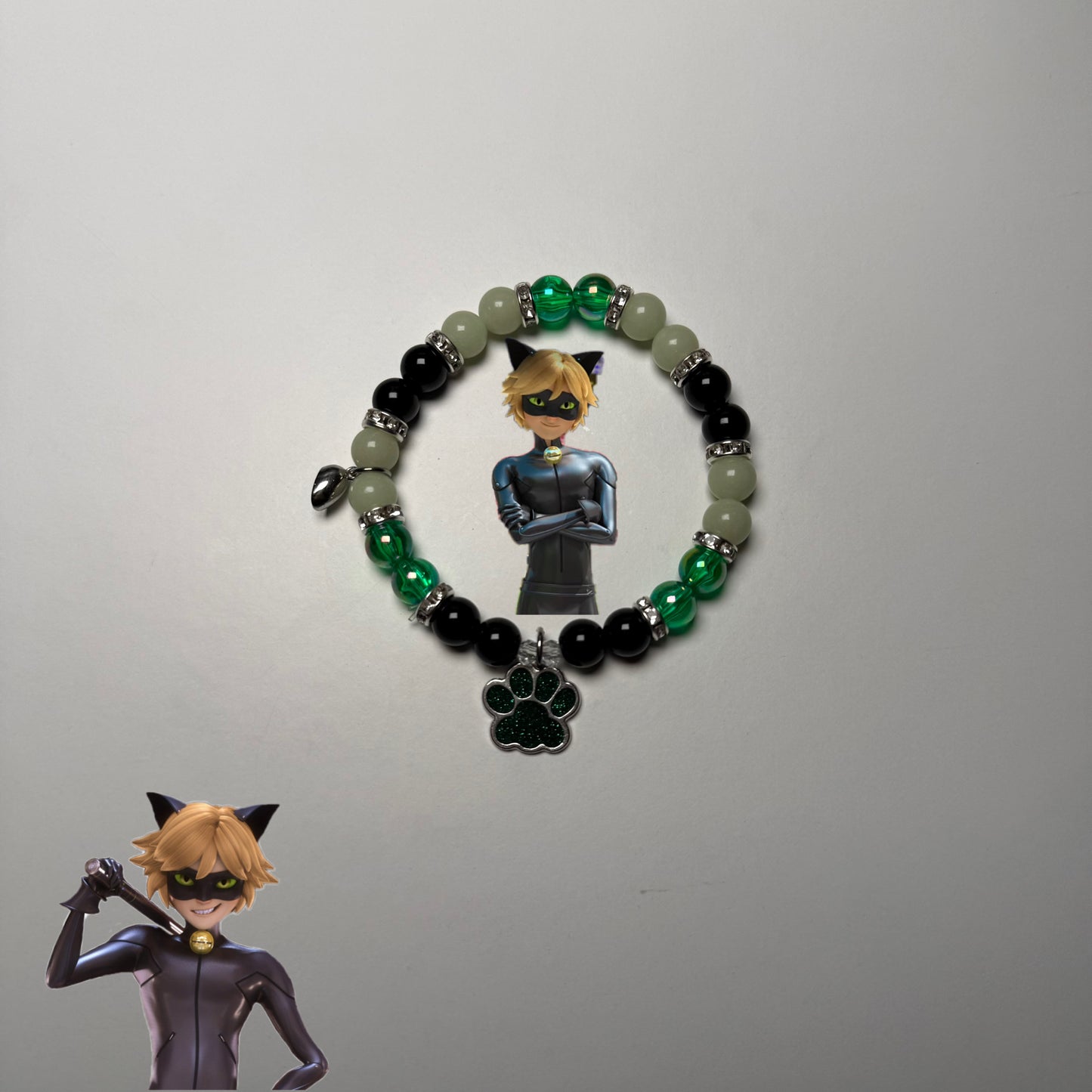 Cat Noir x Lady Bug Matching Bracelets