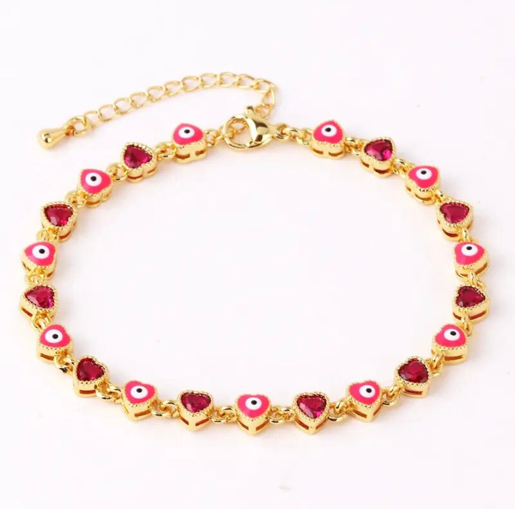 Pulsera corazón mal ojo