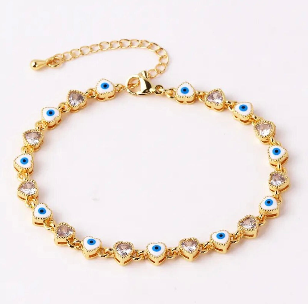 Pulsera corazón mal ojo