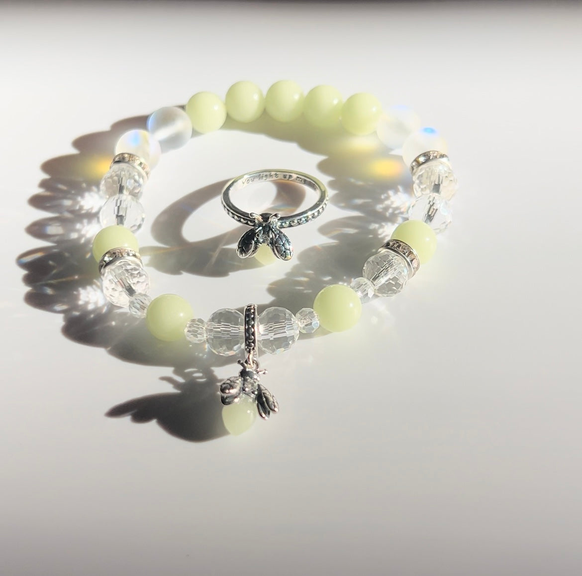 Juego de pulsera y anillo Evangeline y Ray