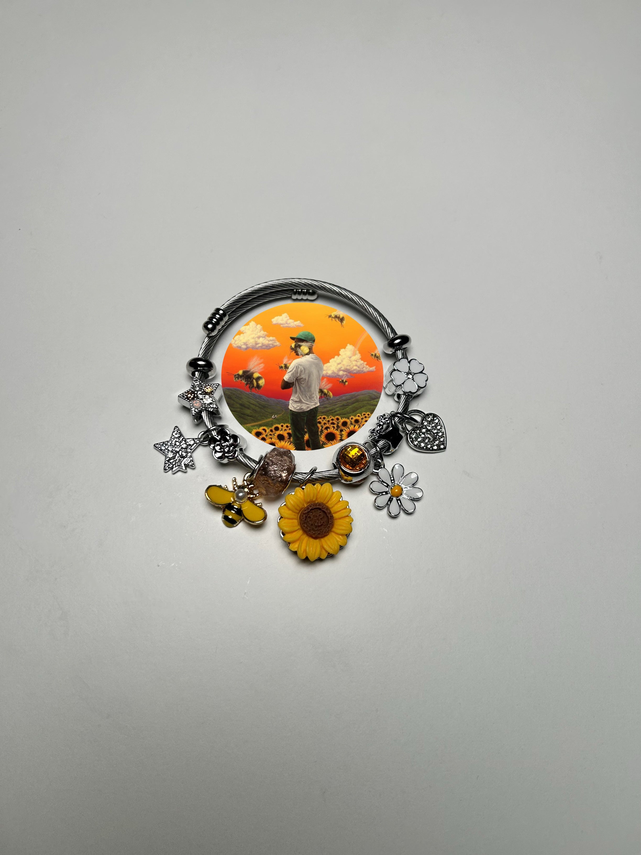 Flower Boy Bangle Bracelet