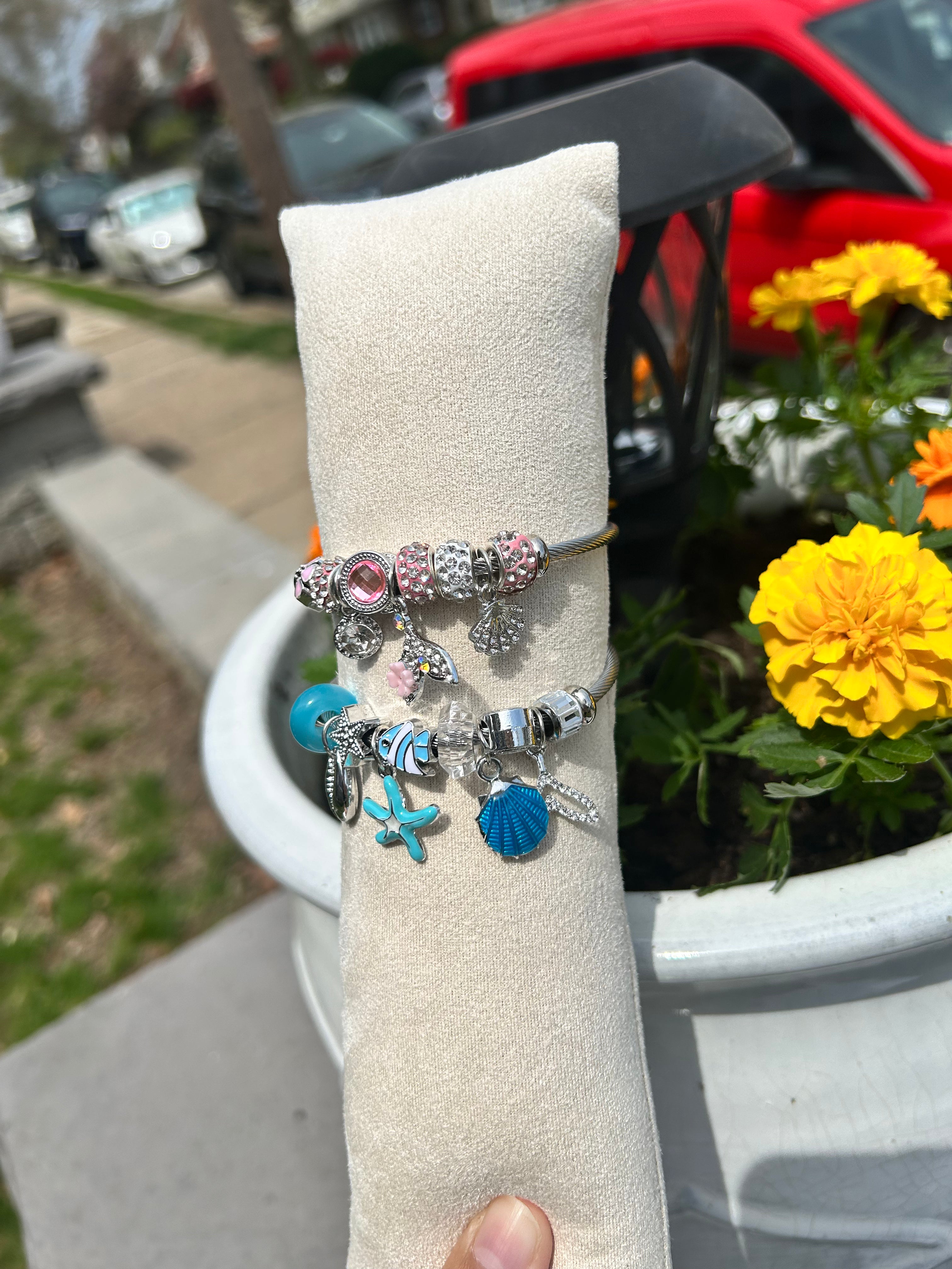 Stainless-Steel Ocean Inspired Bangles
